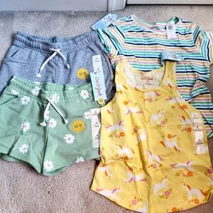 Girls Small 6/7 Shorts/Shirt Lot - New With Tags